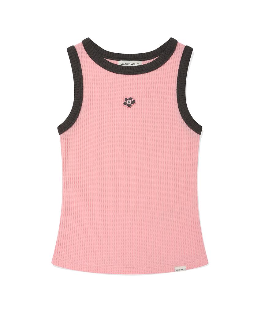 WACKY WILLY Women'S Color Block Sleeveless Pink