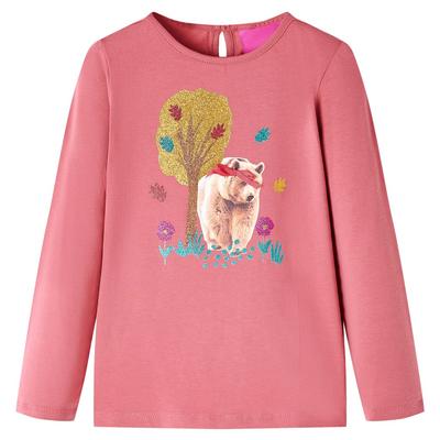 Children's Long-Sleeved T-shirt, Old Pink, 116