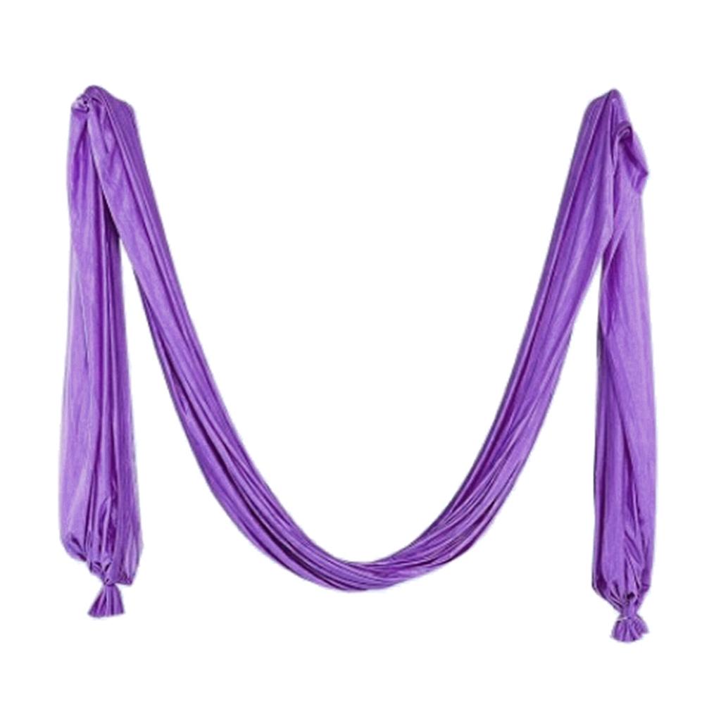 Polyester Aerial Yoga Hammock Trapeze Sling Support Activity Fabric for Stretching Pilates Gym Fitness фиолетовый
