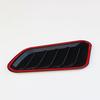 2Pcs Universal Hood Vent Decals Carbon Fiber Car Hood Scoop Air Intake Vent Decorative Trim Adhesive Fake Vents for Car Exterior