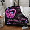 1pc Letter To Daughter Pattern Soft & Warm Polyester Knit Blanket, Digital Printed, All-Season Throw for Napping, Traveling, Sofa yy250906033