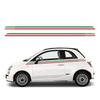 Naklejki Winylowe na Samochód Flaga Włoch Pasy Wyścigowe Grafika Drzwi Boczne Naklejka w Stylu Włoskim Akcesoria Do Fiat 500 Abarth 595 695 500C