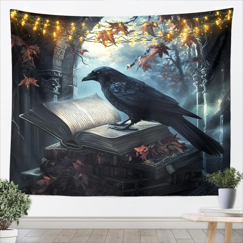 Happy Halloween Wall Art Medium Kids Spider Wall Hanging Blanket for Boys Girls Teens Cobweb Vintage Halloween Decor Spooky