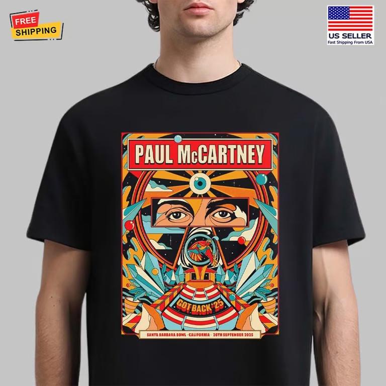

Mccartney Got Back Tour 2025 T-Shirt, Fan Merch Tribute, Music Legend Tee Unisex T-Shirt XXXXL