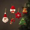 Santa Claus, Snowman & Reindeer Fabric Ornaments for Christmas Trees - Hotel & Mall Decor Pack