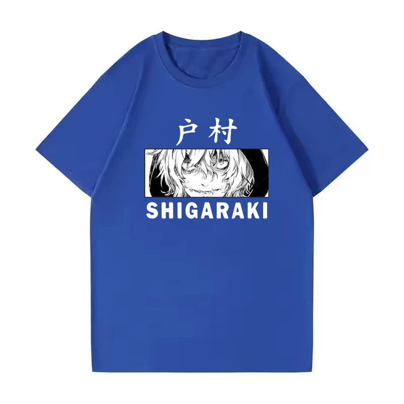 Japan Anime My Hero Academia SHIGARAKI T Shirt Summer T Shirts Short Sleeves Top Loose Sport Tees Anime Jogging Outdoor Shirt