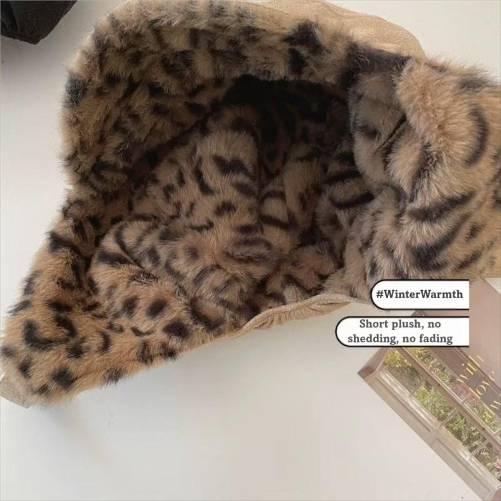 Retro Earmuffs Cap Imitation Mink Fur Bomber Hats Unisex Ski Hats  Winter Season Outdoor Headwear