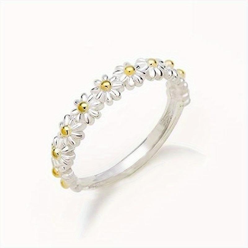 1pc Sweet Daisy Ring Women's Summer Two-color Flower