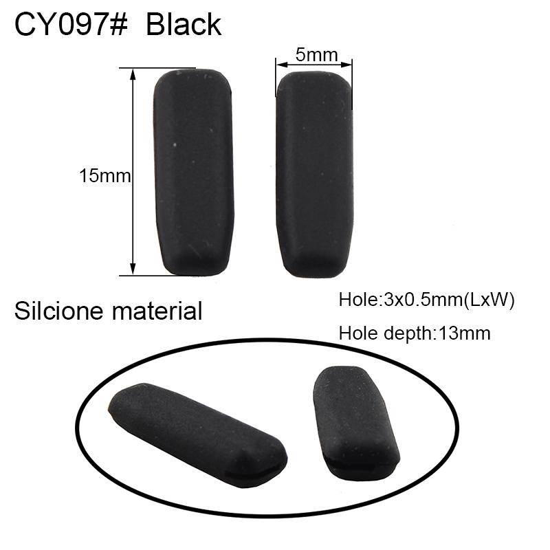 

10Pairs(20pcs)Eyeglasses Anti Slip Silicone Nose Pads Eyewear insert nose pad CY097 чорний