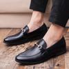 Men's Casual Shoes Genuine Leather Mens Classic Retro Buckle Loafers Moccasins Men Comfortable Outdoor Driving Flats