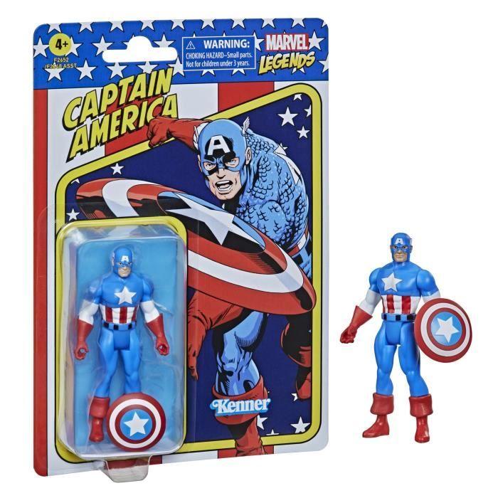 Figurine Captain America MARVEL LEGENDS Retro - 9,5 Cm - Multi-articulée