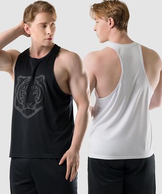 ARMEDES [2Pack] Crew Neck Tank Top Daily Muscle Fit Gym Wear Ar-116
