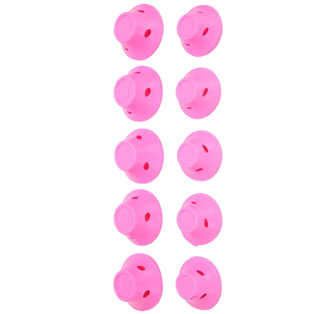 Hair Rollers No Heat Rubber Pink No Clip Hair Curlers Styling Waving Hairstyle Tool