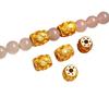 24k Gold-Plated Copper Four-Leaf Clover Spacer Beads for DIY Jewelry