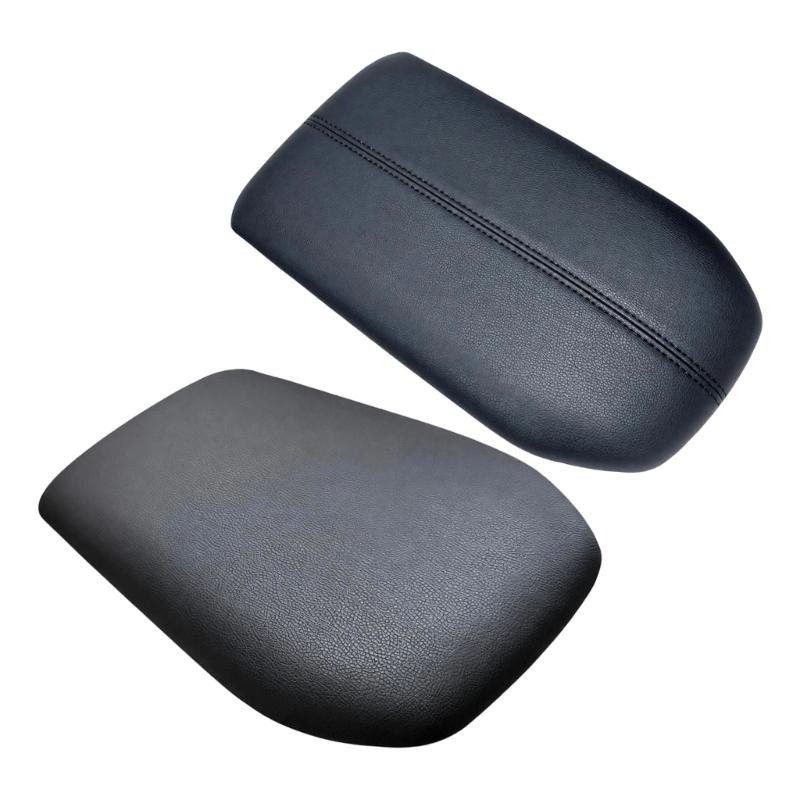 Padded Armrest Lid Cover for Front Center Console OE‑Reference 58204‑02010, Black Textured Seam Finish, Direct Replace Trim for 2019-2024