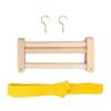 Wood Miniature Weaving Frame Set, Wood Webbing Retainer Frame with Polyester Ribbon for Knitting Weaving Craft