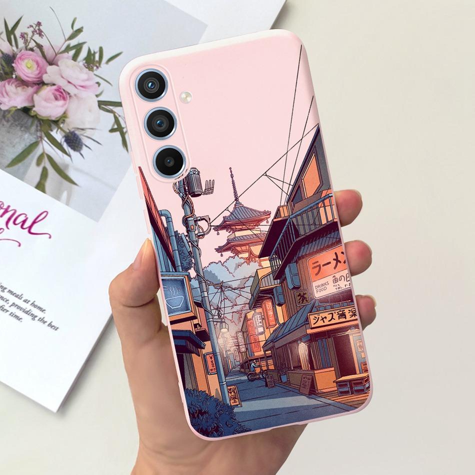 For Samsung Galaxy A54 Case 2023 Cool Fashion Moon Pattern Jelly Soft Silicone Phone Back Cover For Samsung A54 5G SM-A546B