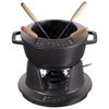 STAUB "Black Fondue Set, 16cm" Cast Iron Enamel Pot [Official Japanese Product] Specialty 40511-970