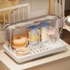 Rack Cup Storage Holder with Transparent Cover Container Lightweight Tableware Box for