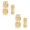 4PCS Golden 2PCS SMA Female To Female Adapter Double Pass Connector SMA Connector Kit LAN Cable