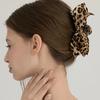 Leopard Double Ribbon Hair Crow Clip HB2276
