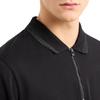 Emporio Armani Striped Trim Half-Zip Short Sleeve Polo Shirt Men Tops 3D1FE5-1JTKZ-0999