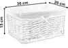 Wicker Basket 30X20X15 Cm - White-Gray