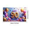 90. Geburtstag Banner Goldener Ballon Happy Birthday Party Dekoration Kulisse Jubiläumsfeier Fotografie Hintergrund Requisite