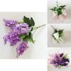 Lifelike 5 Heads Artificial Hyacinth Fake Silk Flowers Bouquet Ideal For Party Decorations