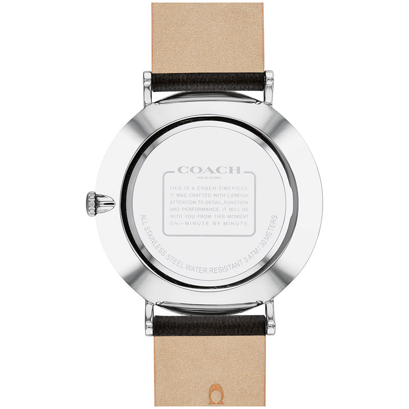 Coach Charles Black Leather Men's Watch 14602149