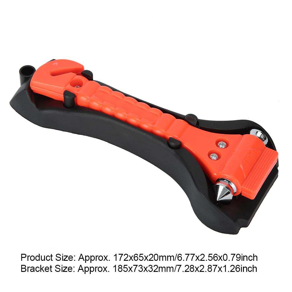 2 In 1 ABS Multifunction Seat Belt Cutter Escape Window Breaker Car Emergency Safety Hammer with Bracket