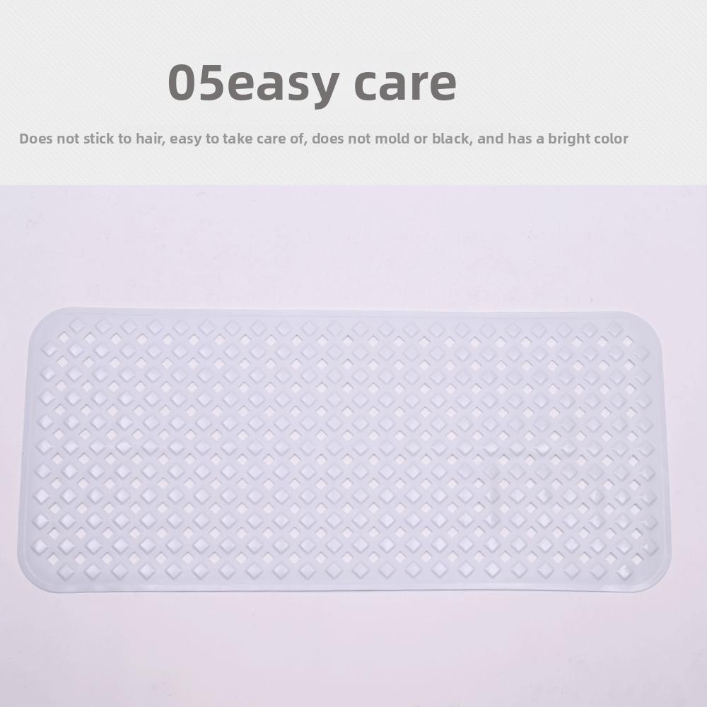 New 70x40cm Extended Bathtub Mat PVC Material Suction Cup Anti-slip Mat Water-Resistant Foldable Bathroom Mat Bathroom Use