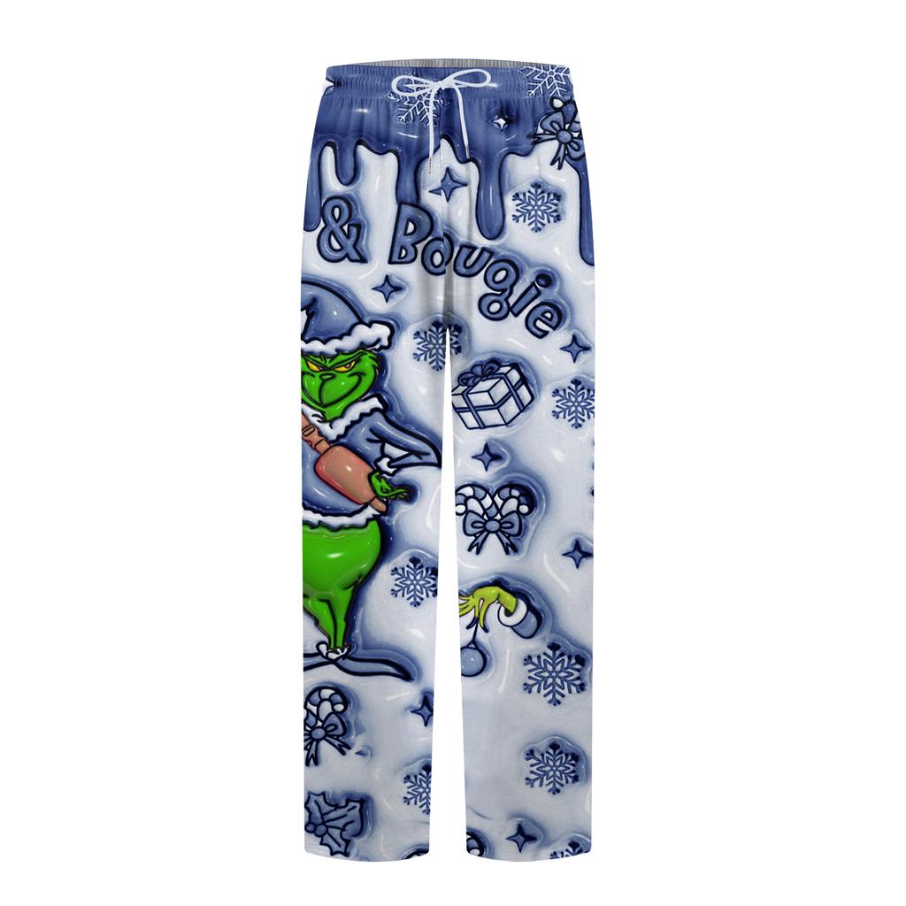 Weiche Pyjamahose für Herren mit Kordelzug und Taschen, lässige Sporthose