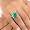 Green Onyx Gemstone 925 Sterling Silver Handmade Jewelry Designer Wedding Ring For Women RR-73-18