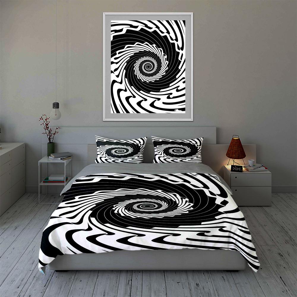 Swirling optical illusion. Bedding Duvet cover sets Duvet covers Pillowcases gifts (1 * Duvet Cover 2 * Pillowcases, without duvet insert)