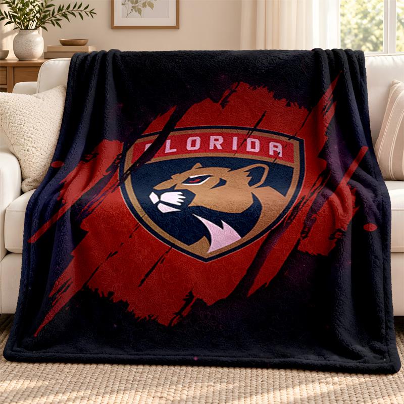 Florida Panthers blanket Flannel Blanket Soft Cozy Plush Throw for Sofa Bed Lightweight Home Decoration Outdoor camping