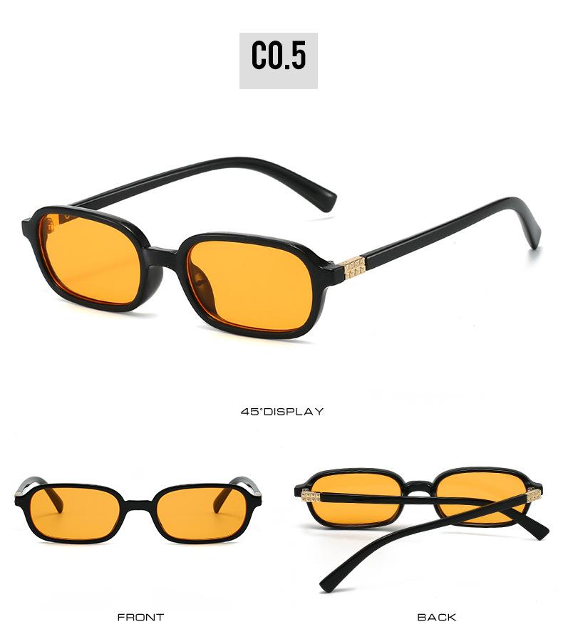 New Vintage Sunglasses Men Women Trendy Eyewear High Quality Rectangle Sun Glasses UV400 Shades Eyepiece Small Square Glasses