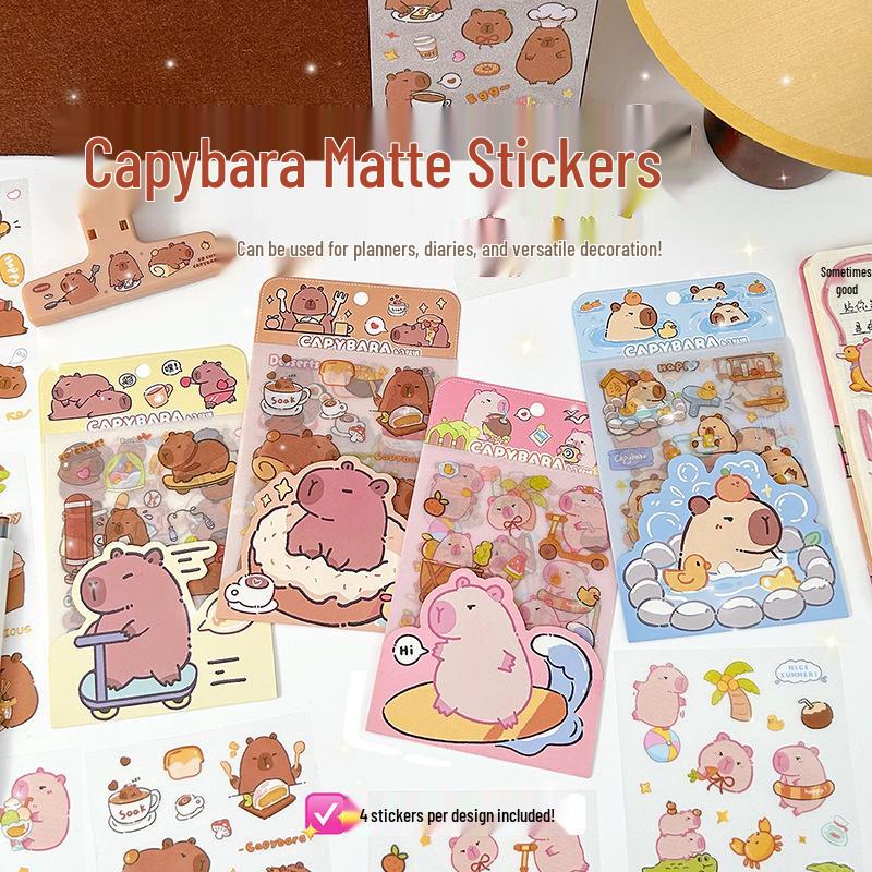 Capybara DIY Sticker Set: Pre-cut Cute Decoration Stickers for Children