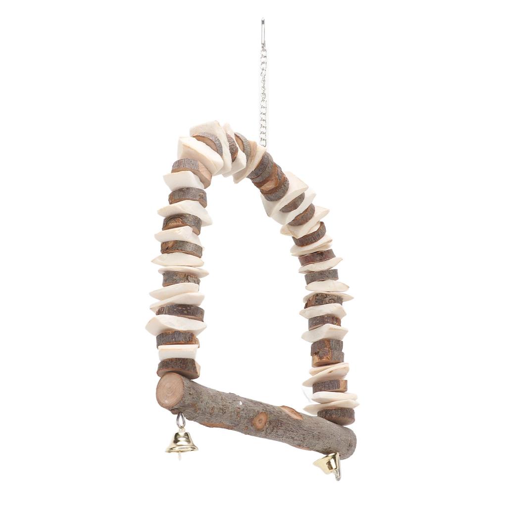 Bird Swing Toy Hanging Swing Perch Stand for Small Parakeets Parrots Birds and CockusesL