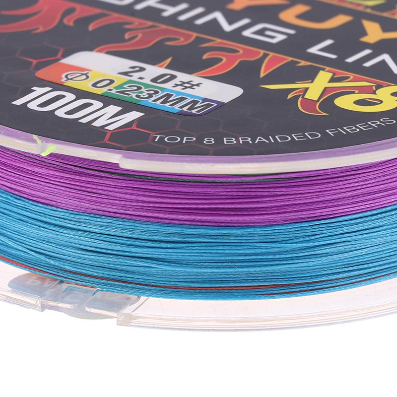 X8 Fili Intrecciati Linea da Pesca in PE 100M Linee Intrecciate Resistenti all'Abrasione Alte Prestazioni Linea da Pesca in PE Forte e Liscia