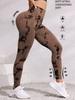 High-Waisted Seamless Tie-Dye Yoga Pants: Butt-Lifting, Moisture-Wicking, Stretch Fit for Fitness & Running