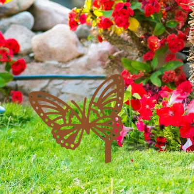 Elegant Metal Bunny, Butterfly, and Birds Stakes - Make Your Garden Stand Out with These Stakes. Stylish Animal Decor