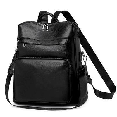 Fashionable Soft Leather Large-capacity Travel Backpack Single-shoulder Schoolbag