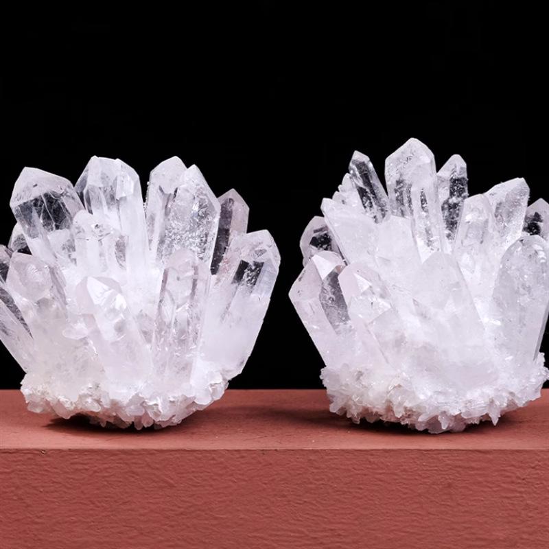 Green & White Crystal Cluster: Raw Stone Ornament for Purification, Home Decor & Jewelry Gift