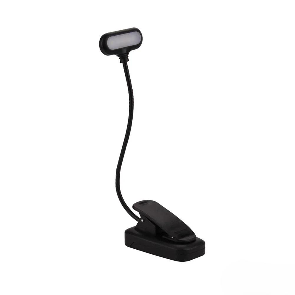 

Mini LED Night Light Table Lamp Eye Protection Adjustable Clip-On Desk Lamp USB Rechargeable Flexible Study Bedroom Reading чорний
