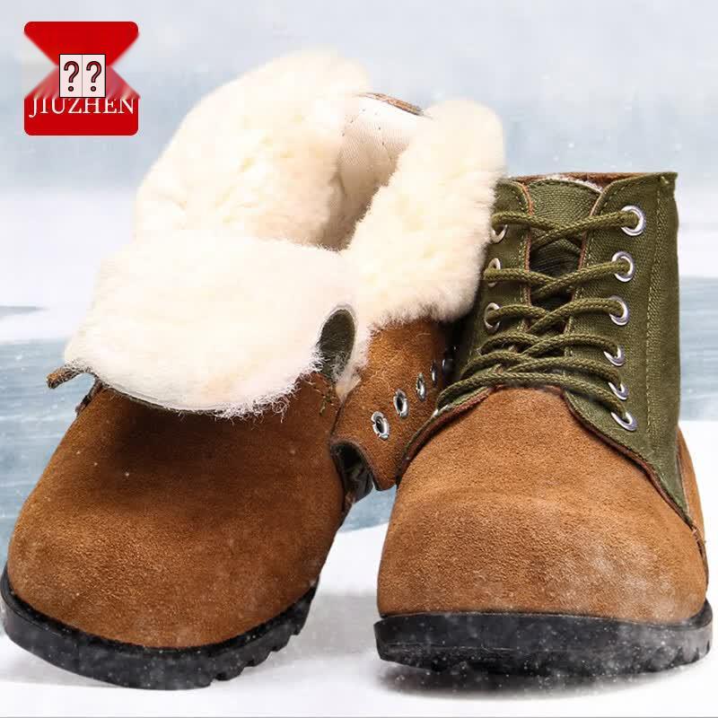 Men's Winter Suede Big-Toe Wool-Lined Boots