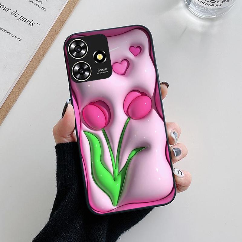 Pre ZTE Blade V50 Dizajnové puzdro Kvetinové maľované silikónové puzdrá Pre ZTE Blade A73 4G / V50 Smart Axon 50 Lite Puzdro TPU kryt Fundas