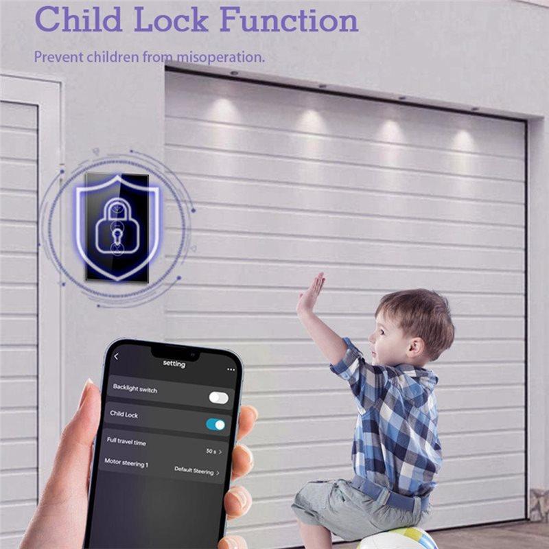 Fresh Smart Rolling Shutter Switch Tuya App 2.4Ghz Wi-Fi Touch Control Neutral Wire Required Smart Curtain Switch US Plug