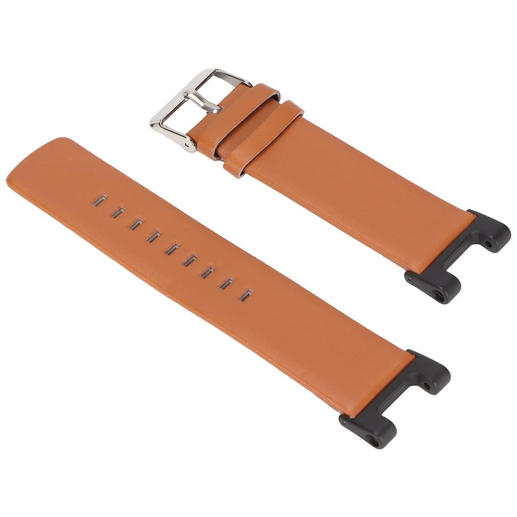 Leather Watch Band Wrist Watch Bands Double Sided Smartwatch Strap Replacement for Amazfit T Rex ProBrown