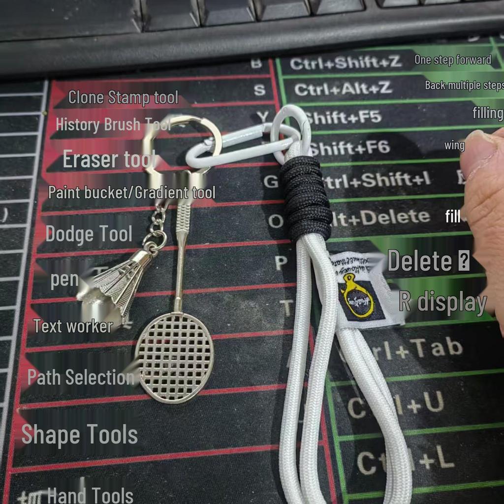 Metal Sports Mini Pendant Keychain: Tennis, Badminton, Ping Pong, Football Gift